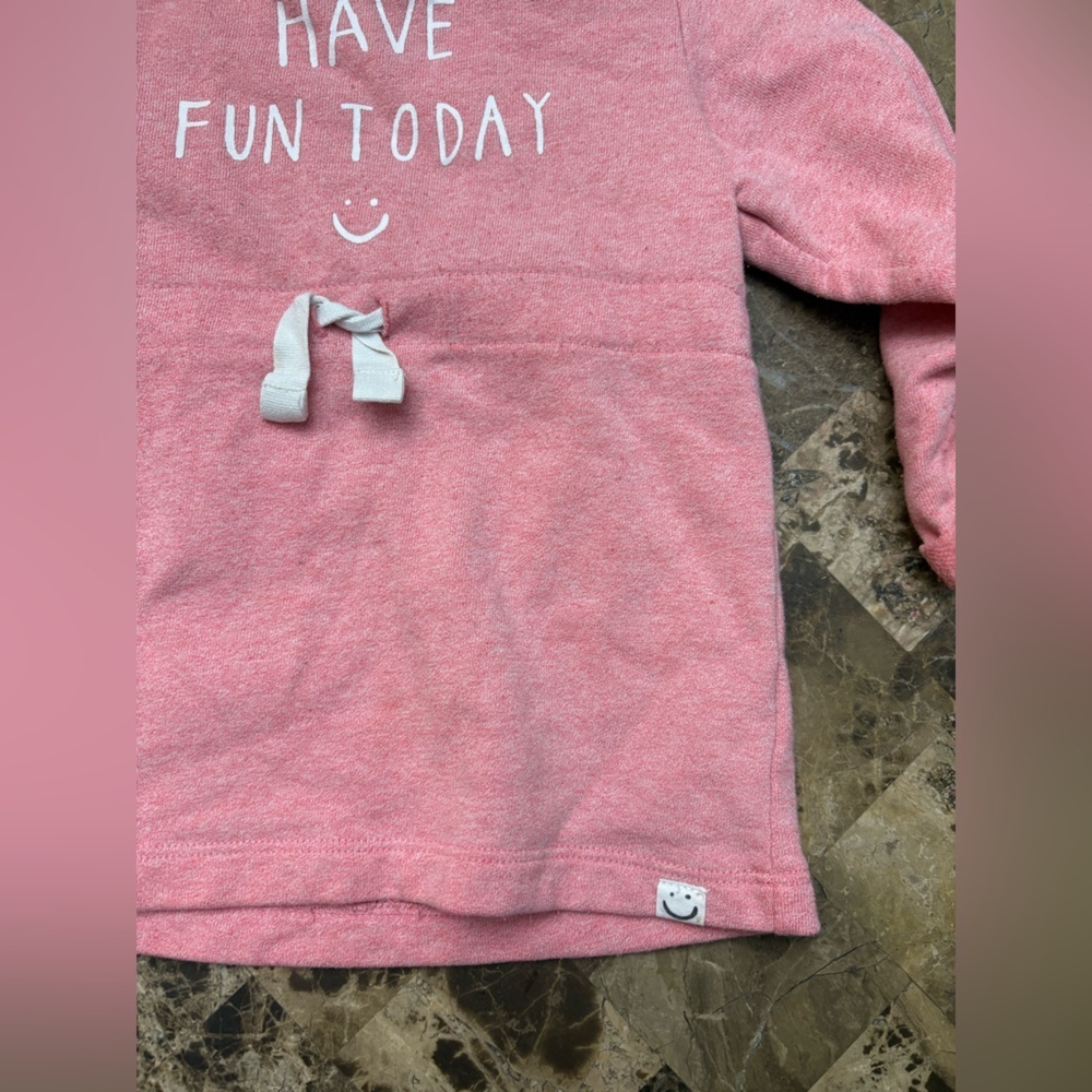 4/30$ H&M Pink Sweatshirt with Fun Print 12-18 months - Picture 2 of 5